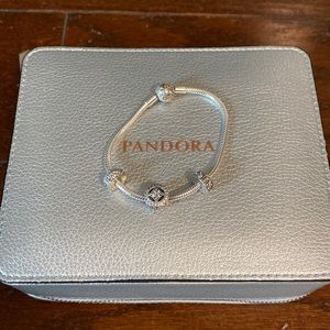Pandora bracelet with jewelry case
